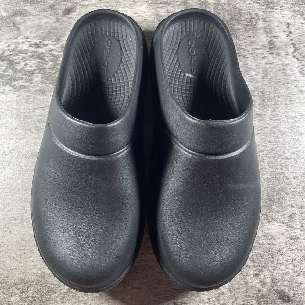 OOFOS Black Slip-On Women's Clog Mules - Picture 9 of 10